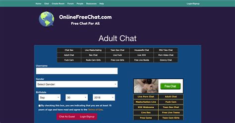 Adult Chat: A free online chat room